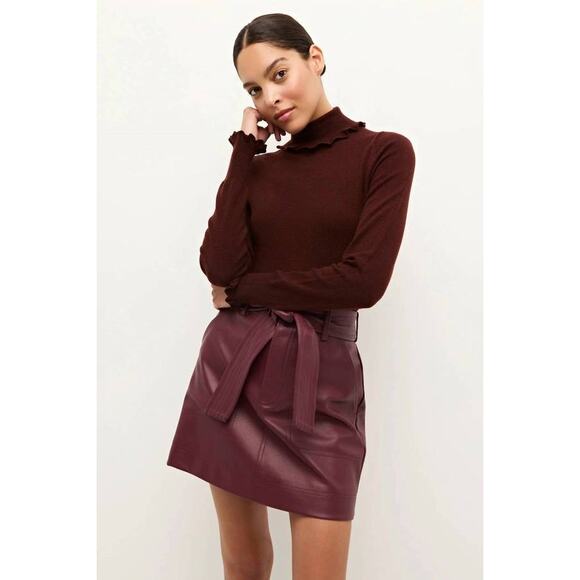 Marie Oliver Corgan Turtleneck Sweater in Bordeaux L - Picture 2 of 4